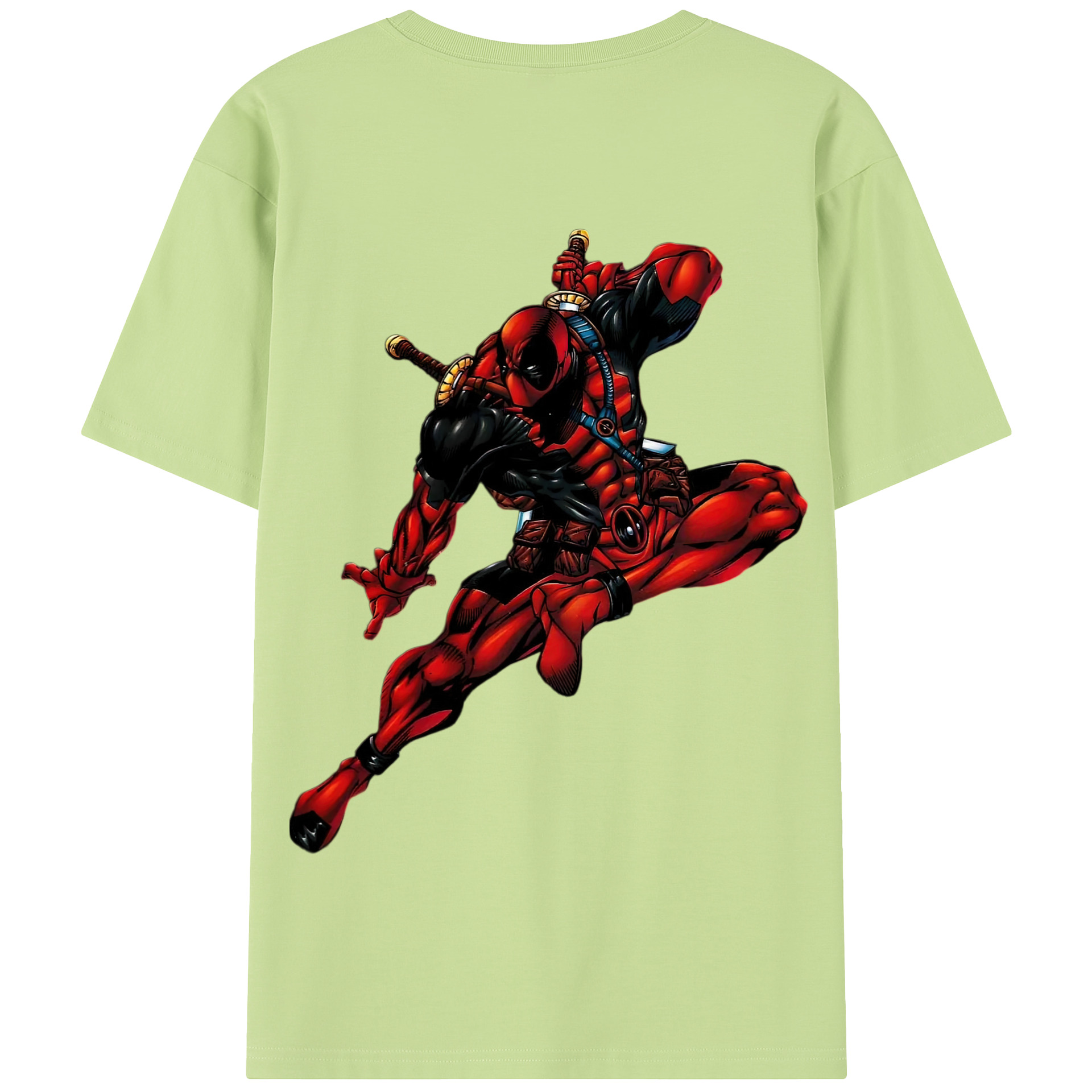 （画像用） Deadpool デッドプール 綿100％半袖Tシャツ（背面プリント）